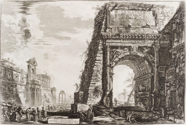 Veduta dell'Arco di Tito (View of the arch of Titus) by Giovanni Battista Piranesi