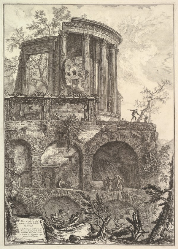 Altra veduta del tempio della Sibilla in Tivoli (Another view of the Sibylline Temple at Tivoli) by Giovanni Battista Piranesi