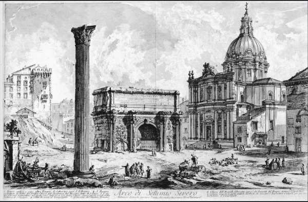 Arco di Settimio Severo. Nel mezzo di questo passava I'antica Via Sacra..., (Arch of Septimius Severus) by Giovanni Battista Piranesi