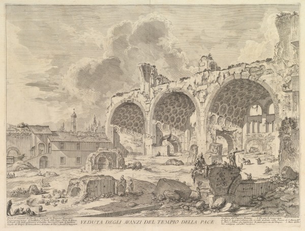 Veduta degli avanzi del Tablino della Casa Aurea di Nerone, detti volgarmente il Tempio della Pace by Giovanni Battista Piranesi