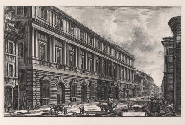Veduta del Palazzo Stopani (View of the Palazzo Stopani (Vidoni Caffarelli) by Giovanni Battista Piranesi