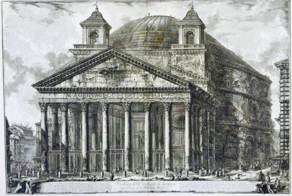 Veduta del Pantheon d'Agrippa oggi Chiesa di S. Maria ad Martyres (View of the Pantheon (S. Maria ad Martyres)) by Giovanni Battista Piranesi