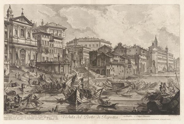 Veduta del Porto di Ripetta (View of the port of Ripetta) by Giovanni Battista Piranesi