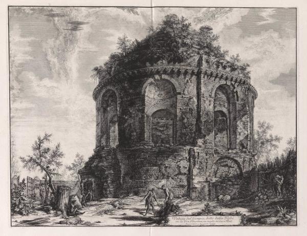 Veduta del Tempio, detto della Tosse... (View of the Tempio della Tosse) by Giovanni Battista Piranesi