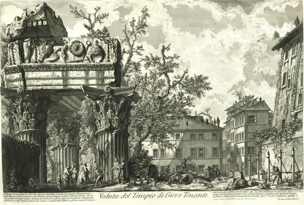 Veduta del Tempio di Giove Tonante (View of the temple of Jupiter Tonans) by Giovanni Battista Piranesi