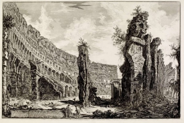 Veduta dell'interno dell'Anfiteatro Flavio detto il Colosseo, (Interior view of the Colosseum) by Giovanni Battista Piranesi