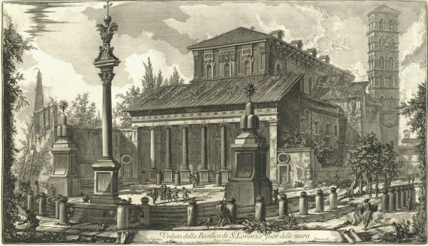 Veduta della Basilica di S. Lorenzo fuor delle mura (View of the basilica of S. Lorenzo fuori le Mura) by Giovanni Battista Piranesi