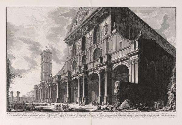 Veduta della Basilica di S. Paolo fuor delle mura (View of the basilica of S. Paolo fuori le Mura) by Giovanni Battista Piranesi