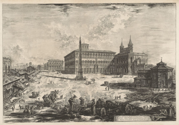 Veduta della Piazza, e Basilica di S. Giovanni Laterano (View of the piazza and the basilica of St. John Lateran) by Giovanni Battista Piranesi