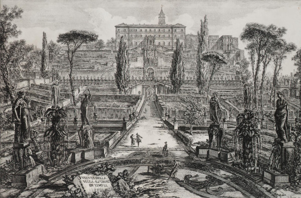 Veduta della Villa Estense in Tivoli (View of the Villa d'Este in Tivoli) by Giovanni Battista Piranesi