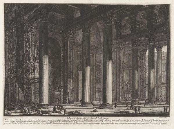 Veduta interna del Pronao del Panteon (Interior view of the pronaos of the Pantheon) by Giovanni Battista Piranesi