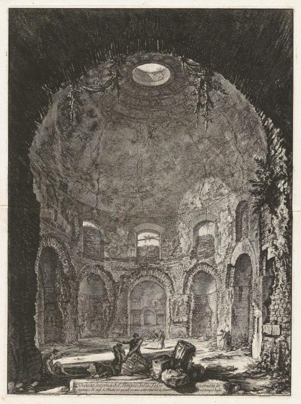 Veduta interna del Tempio della Tosse... (Interior view of the Tempio della Tosse) by Giovanni Battista Piranesi