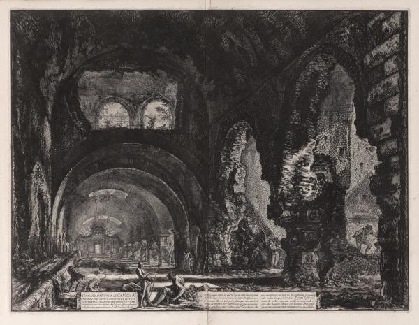 Veduta interna della Villa di Mecenate (Interior view of the villa of Maecenas) by Giovanni Battista Piranesi