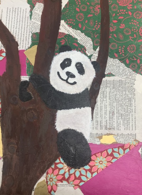 Panda Painting by Abril Flores