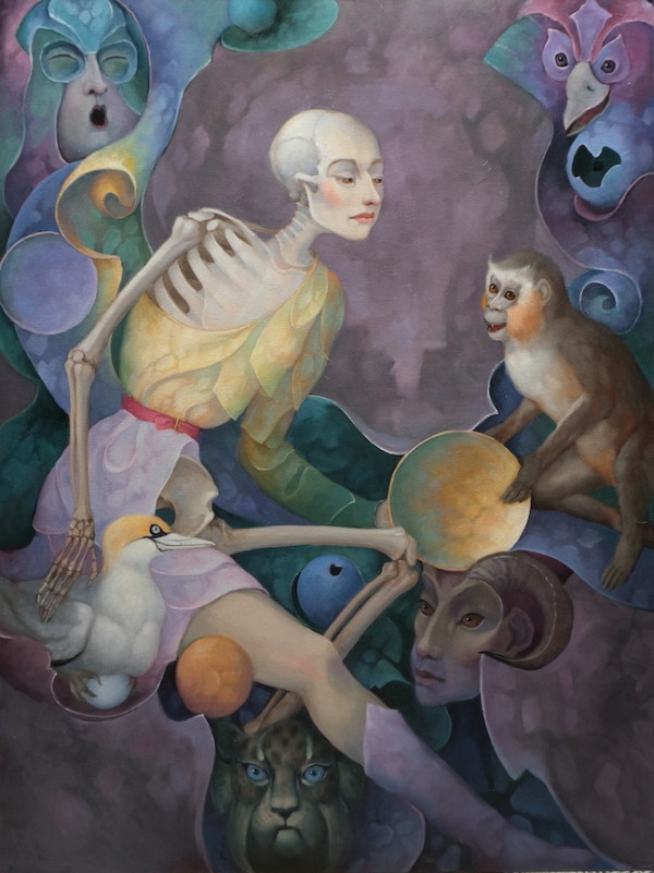 Flesh and Bones, 2021, ,  40 x 30” by Dolores Chiappone