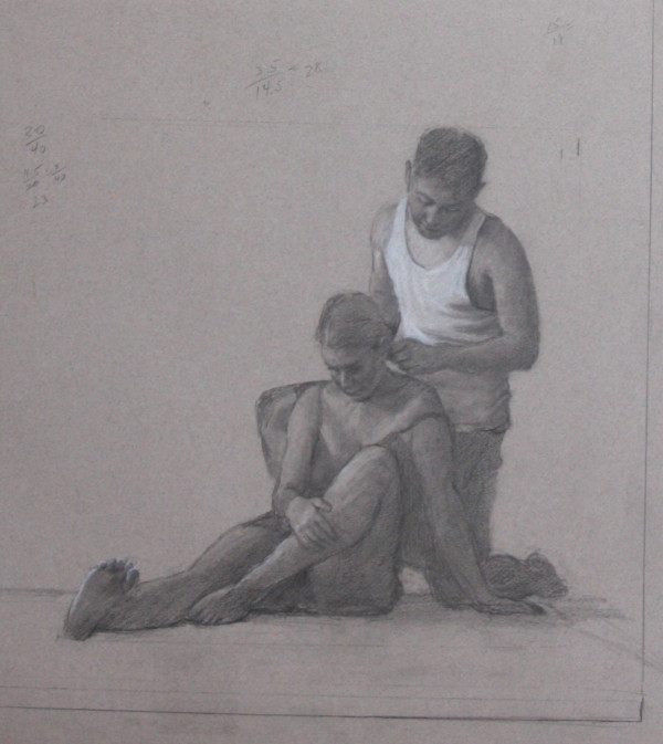 A couple (drawing) by George Strasburger