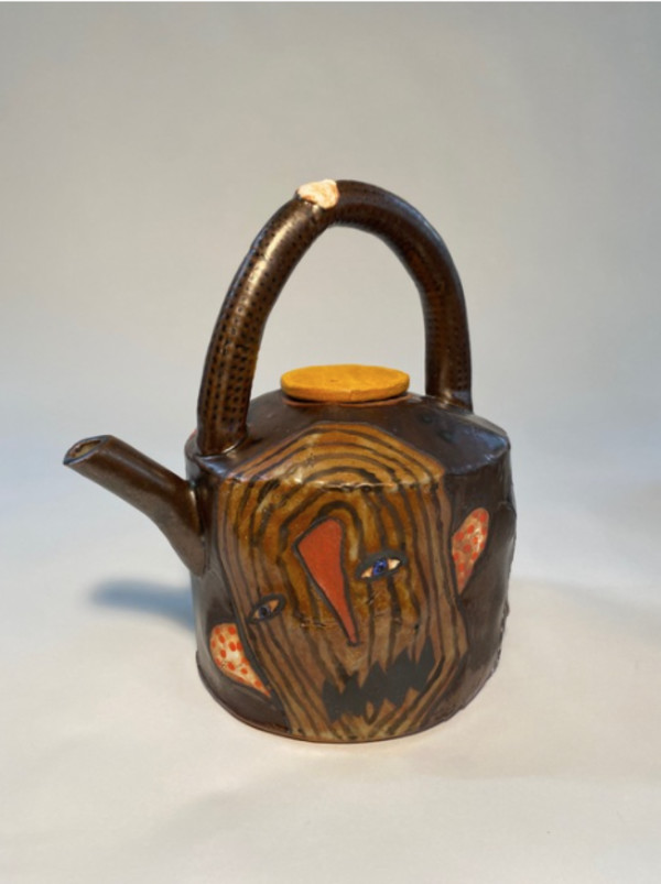 Teapot with Drawings by Curtis Hoard