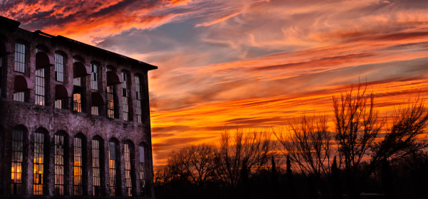 Sunset at the Cotton Mill