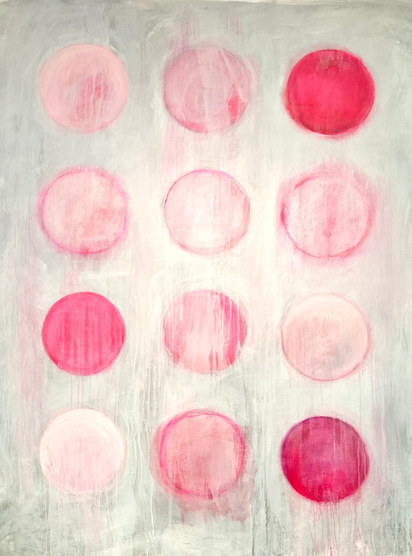 Pink Circles by susan wolfe huppman