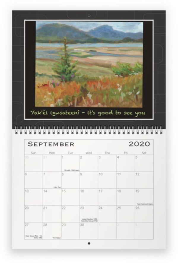 2020 Calendar - September / painting title: Looking across the water from Thane by Barbara Craver