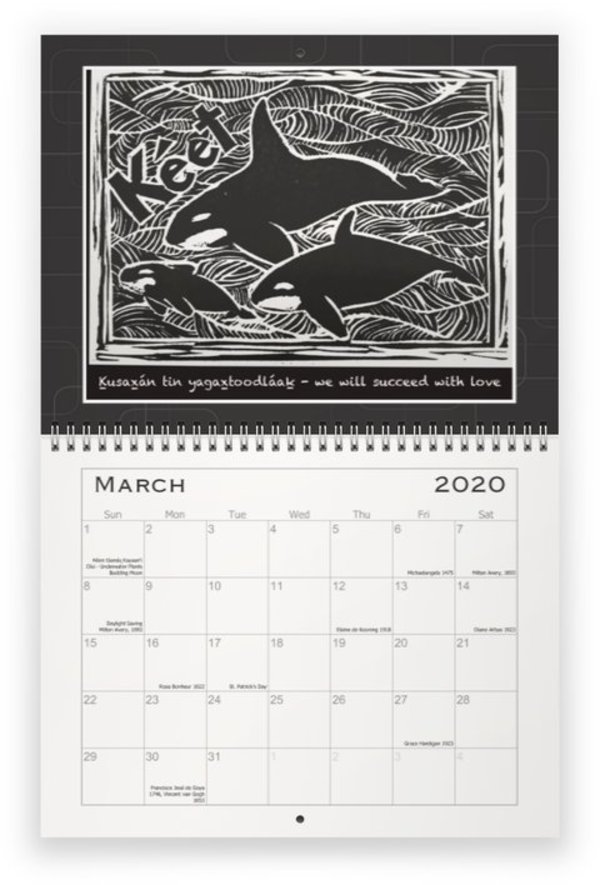 2020 Calendar - March / painting title: Keet print by Barbara Craver