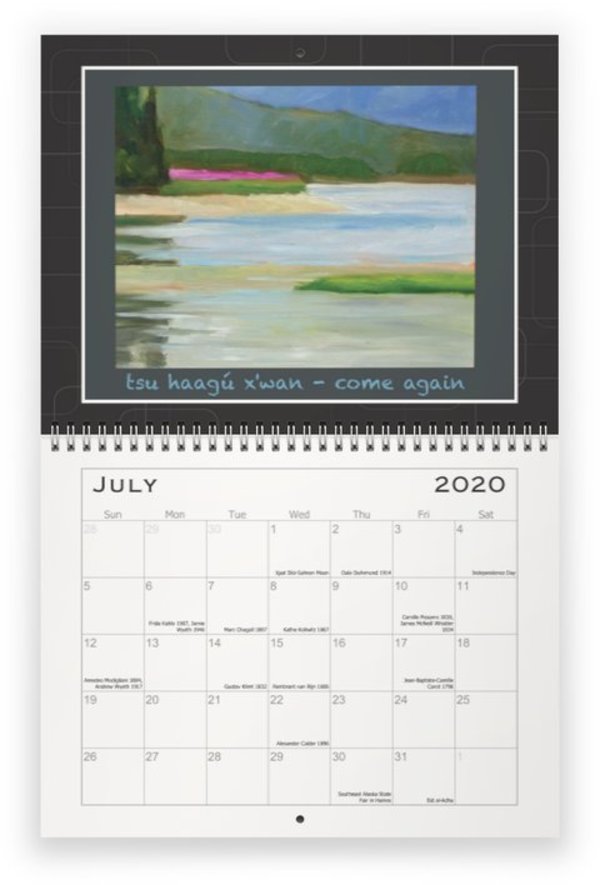 2020 Calendar - July / painting title:  Tidal Reflections by Barbara Craver