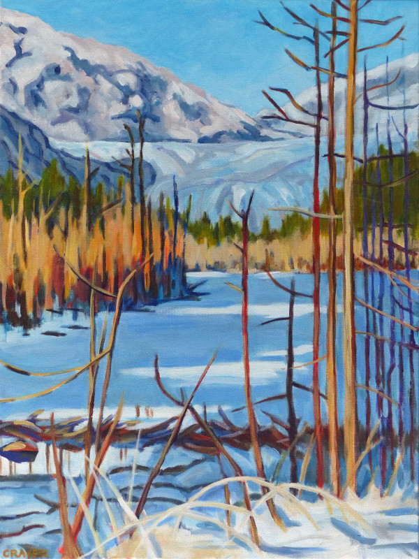 Taak'w - Winter Beaver Pond by Barbara Craver