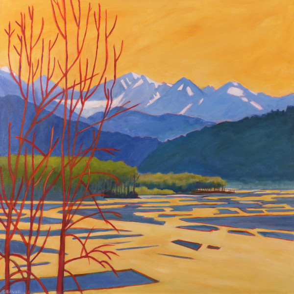 Chilkat River Flats Sunset by Barbara Craver