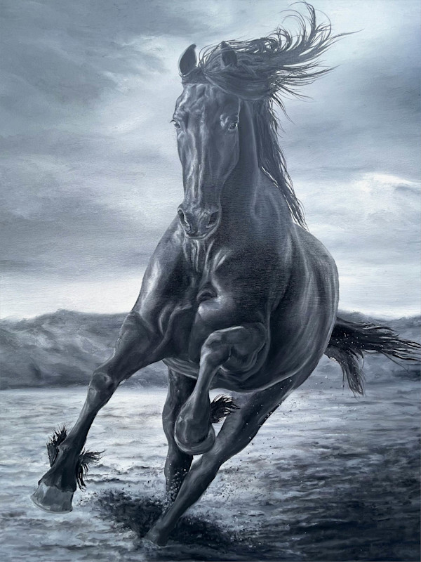 Thundering Hooves: Black Stallion by Sunny Dawn Freeman, Image 1.