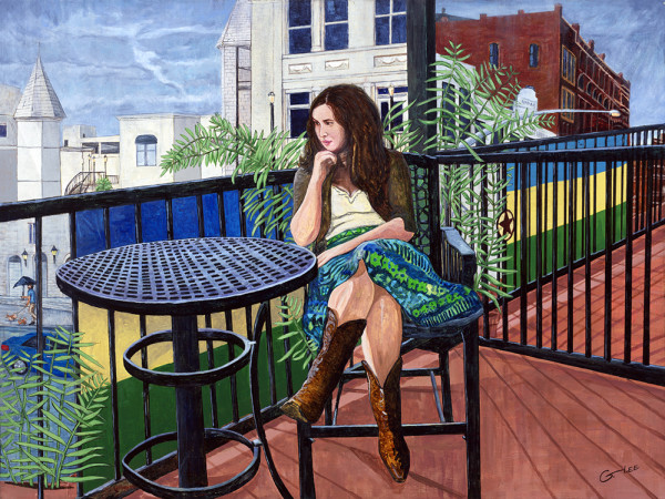 Erica's Balcony (Slow Day on Post Office) by George Douglas Lee