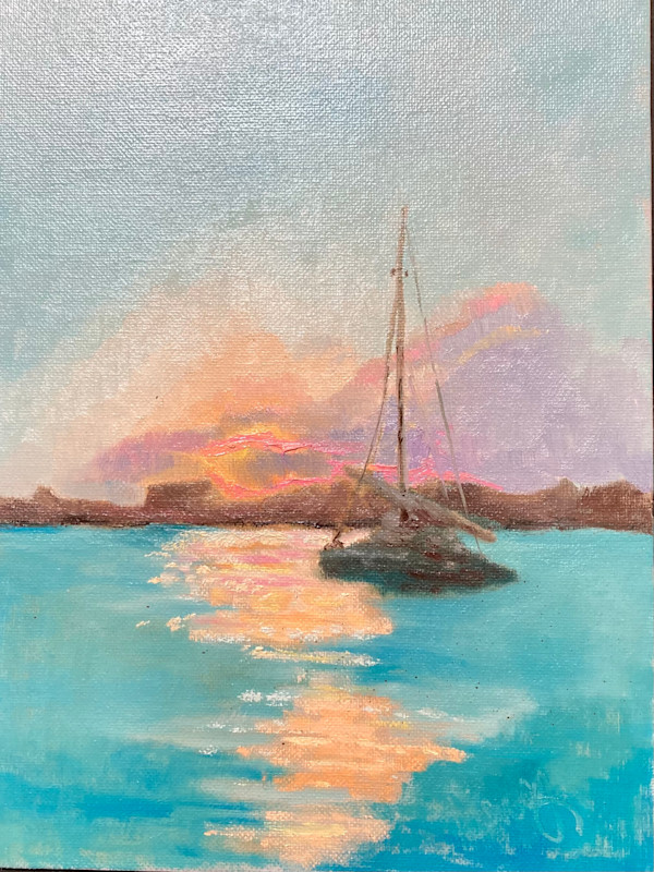 Glorious Sunset on the Bay by Nancy Sterling Tyler