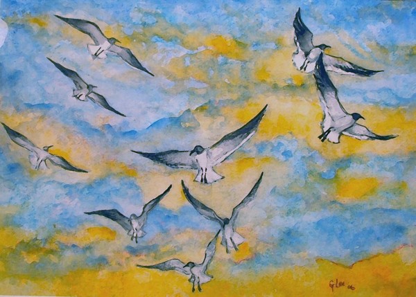 Gulls Over Lindale Park by George Douglas Lee