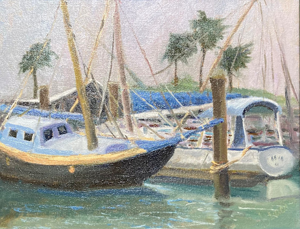 Resting Blue Sails by Nancy Sterling Tyler