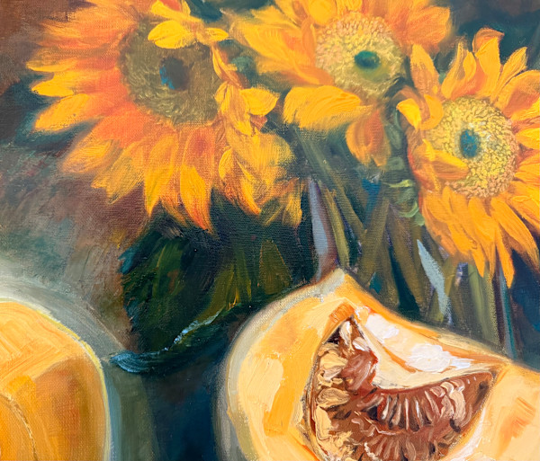 Sunflowers and Pumpkins by Nancy Paris Pruden