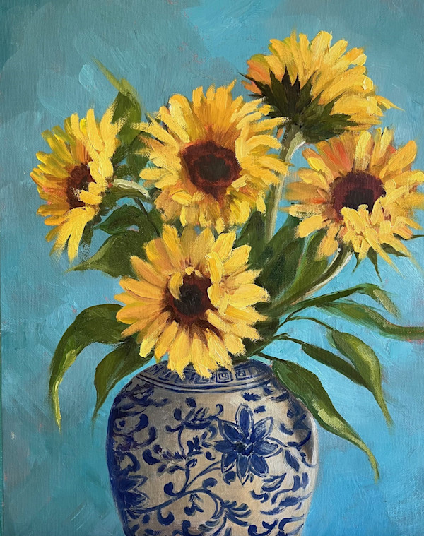 Sunflowers in Blue by Dianne Duggan