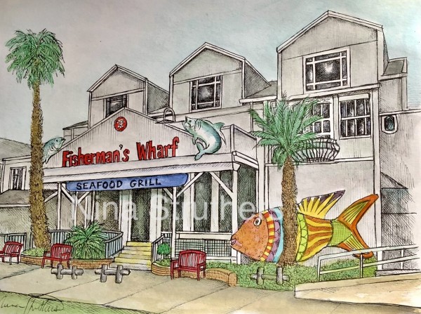 Fisherman's Wharf Restaurant in Galveston Texas by Nina Struthers