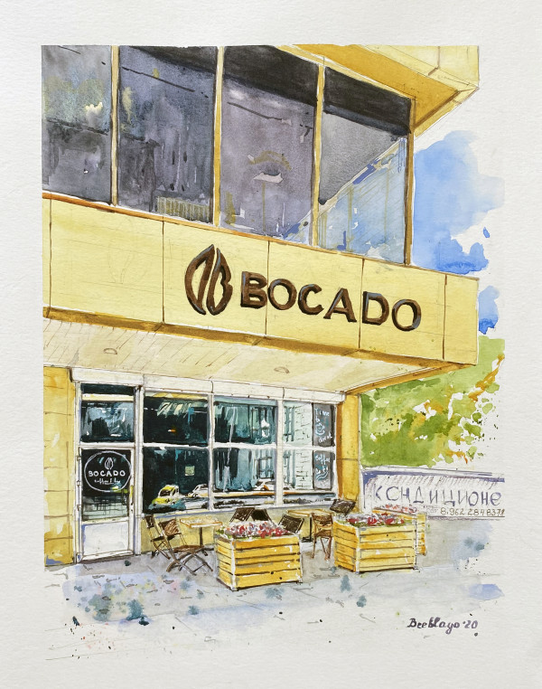 "The BOCADO Coffeeshop" by Irina Bakumenko BEEBLAGOART