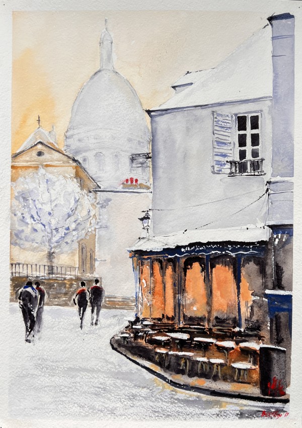 "Montmartre in Winter ‘’ (N 406) by Irina Bakumenko BEEBLAGOART