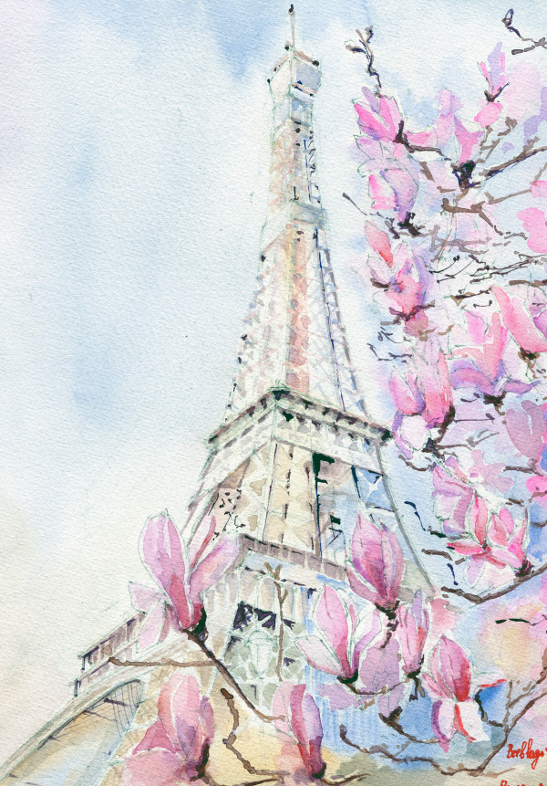 Spring in Paris (Print) by Irina Bakumenko BEEBLAGOART