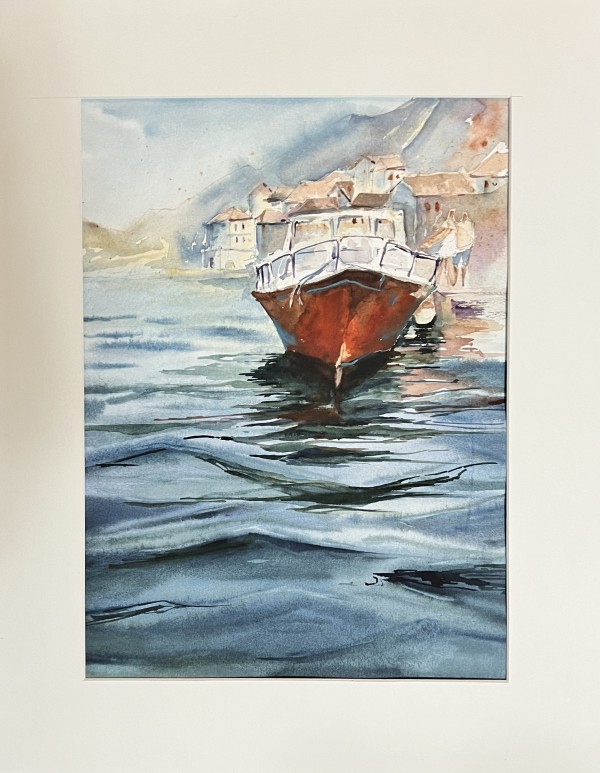 The Red Boat (N 344) by Irina Bakumenko BEEBLAGOART