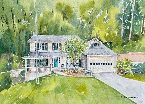 House Portrait #522 by Irina Bakumenko BEEBLAGOART