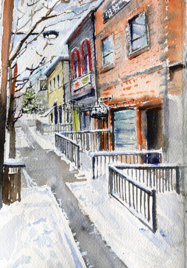 Bernard Avenue in Winter. Kelowna, BC (#276) by Irina Bakumenko BEEBLAGOART