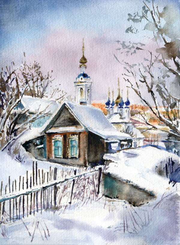 Winter  in Russia (#277) by Irina Bakumenko BEEBLAGOART