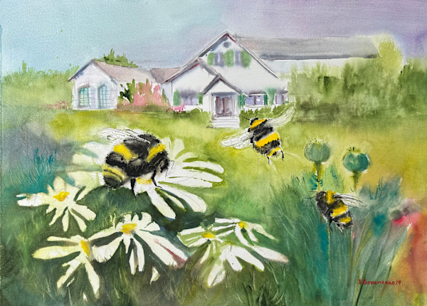 “Above the Heritage Porch” #3 (#545) Pollinators of a City Series by Irina Bakumenko BEEBLAGOART, Image 5.