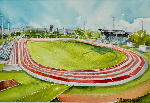 Apple Bowl Stadium V.1 #530 by Irina Bakumenko BEEBLAGOART