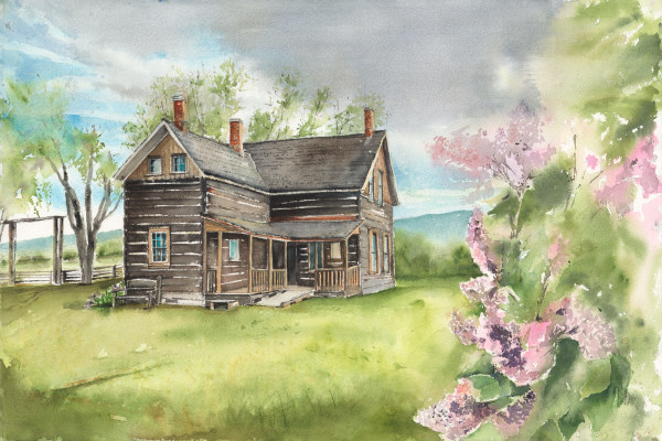 Spring at Heritage Father Pandosy Mission, Kelowna, Canada ( Prints) by Irina Bakumenko BEEBLAGOART