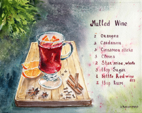 Mulled Wine Recipe (# 492) by Irina Bakumenko BEEBLAGOART