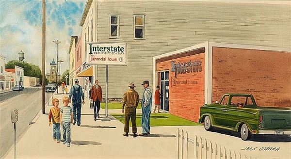 Commercial Illustration for Interstate Securities Company by Jack Butler O’Hara