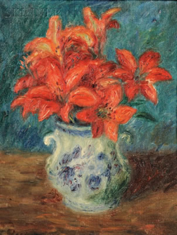 Still Life with Orange Lilies by William James Glackens