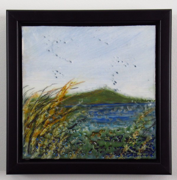 Migration - Cross Country Series 2021  6" x 6" encaustic  framed